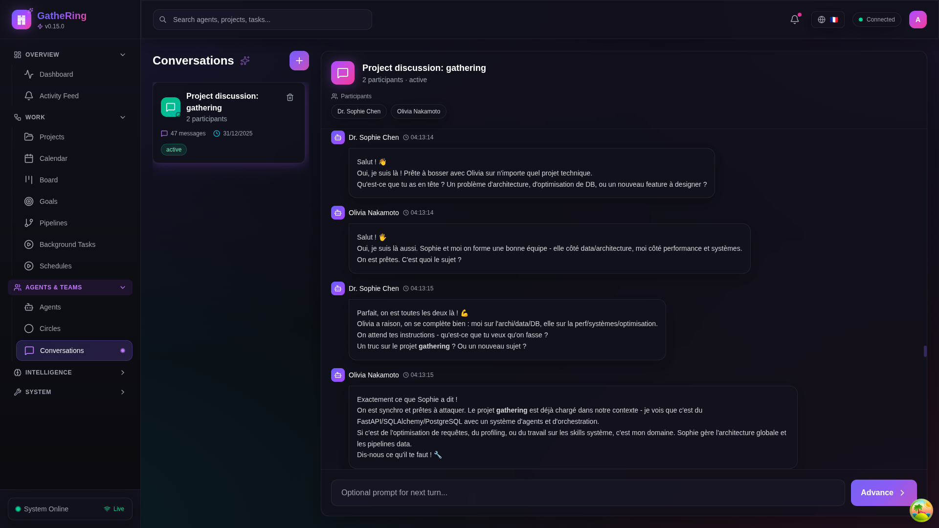 Capture d'écran de gathering